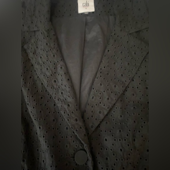 CAbi black eyelet Flamenco jacket 6 - Picture 8 of 12